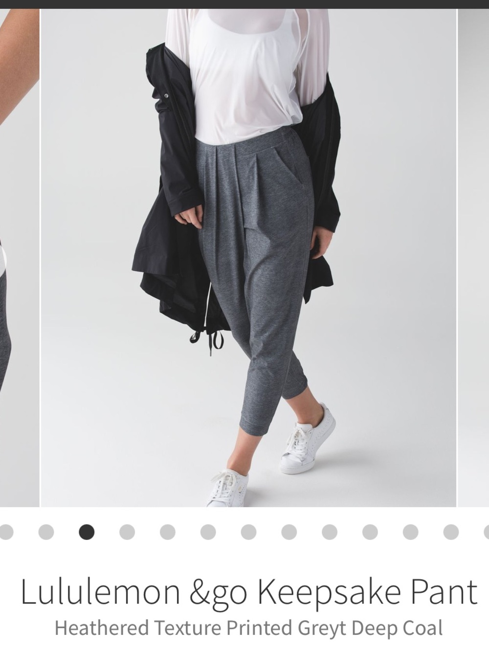 Lululemon &go Keepsake Pant - Pleated Heathered Deep Coal Gray. Size 4. EUC